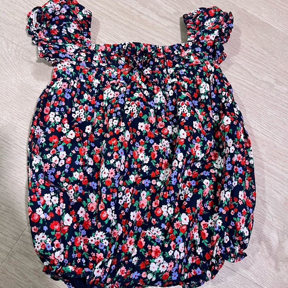 Janie and Jack Floral Bubble 6-12m